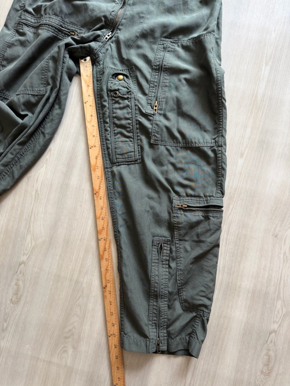 Vintage USAF Sage Green CWU-27/P Summer Flyer's Coveralls Air Force Sz 42 Short - Picture 7 of 13